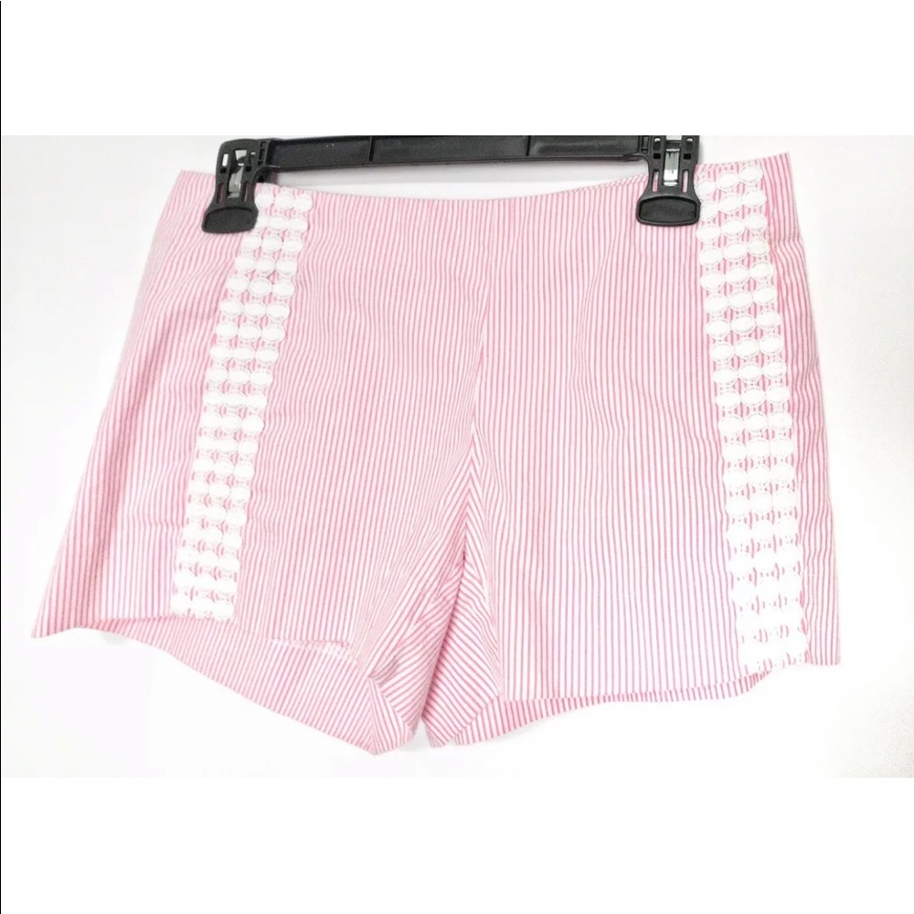 Lilly Pulitzer Liza Seersucker Shorts Pink SZ 2